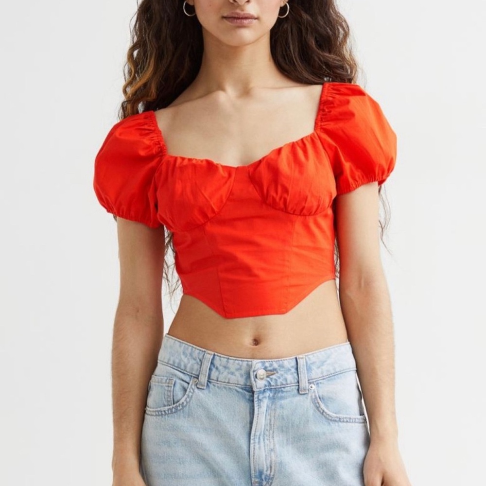 H&M Cropped Bustier Top
